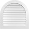 Ekena Millwork Round Top Surface Mount PVC Gable Vent: Non-Functional, w/ 3-1/2"W x 1"P Standard Frame, 34"W x 34"H GVPRT34X3401SN - alternate 1